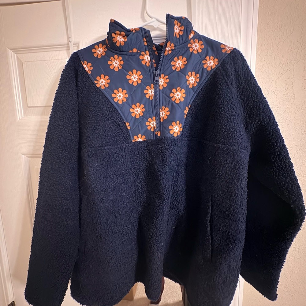 Vera Bradley Navy and Orange Women’s Fleece Jacket